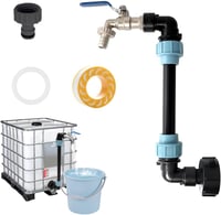 HuaMuDM IBC tartály csap S60 x 6 3/4 hüvelyk esővíz tank kifolyó csatlakozó 1