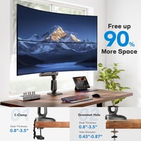 HUANUO 2 monitoros függőleges stackelhető VESA monitorállvány 13-49 col ultrawide kijelzőkhöz 18 kg terhelés 75x75 100x100 gaming 7