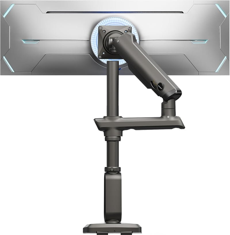 Suport monitor ultra-lat HUANUO 49", capacitate de încărcare 18 kg, braț monitor reglabil pentru gaming