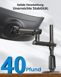 Suport monitor ultra-lat HUANUO 49", capacitate de încărcare 18 kg, braț monitor reglabil pentru gaming 3