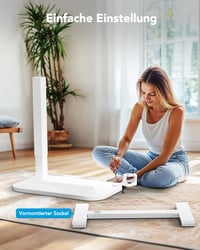 HUANUO Pomični bočni stol s držačem za čaše, 70x40 cm, podesivi pneumatski stol za laptop za kućni ured, mobilni na kotačićima 8