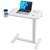 HUANUO Pomični bočni stol s držačem za čaše, 70x40 cm, podesivi pneumatski stol za laptop za kućni ured, mobilni na kotačićima 1