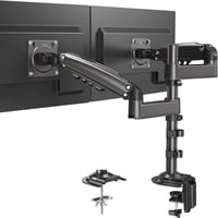 Suport monitor dublu HUANUO pentru ecrane de 13-32 inch, braț monitor reglabil pe înălțime cu capacitate de încărcare de 9 kg, compatibil VESA 75/100mm 1