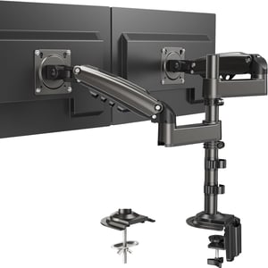 HUANUO Držač za monitor, dvostruki zaslon 13-32 inča, podesiva visina, nosivost 9 kg, VESA 75/100mm kompatibilan