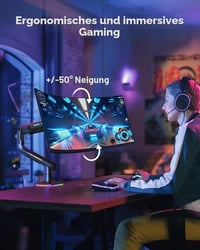 HUANUO RGB Monitor tartó ultrawide 49" kijelzőhöz, 20kg terhelhetőség 7