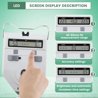 Huanyu Digitális PD Mérőműszer LCD Kijelzővel 45-82mm Pupillatávolság Mérő Optometria 5