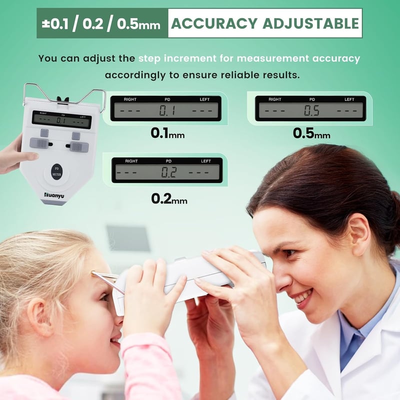 Huanyu Digitális PD Mérőműszer LCD Kijelzővel 45-82mm Pupillatávolság Mérő Optometria
