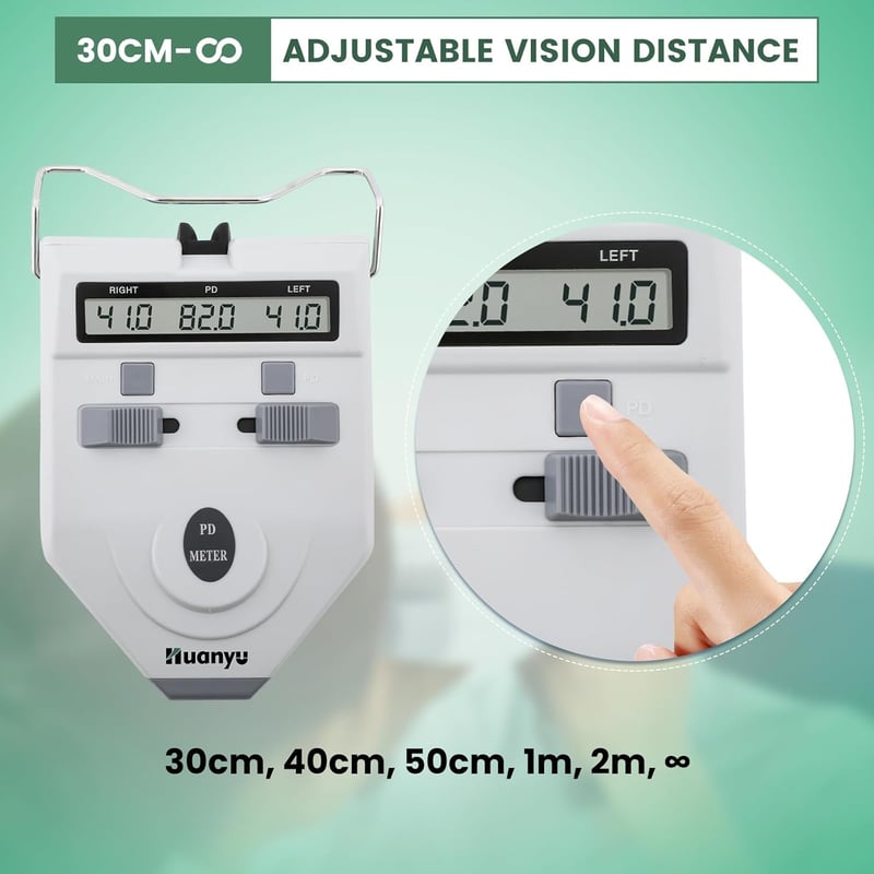 Huanyu Digitális PD Mérőműszer LCD Kijelzővel 45-82mm Pupillatávolság Mérő Optometria