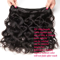 Huarisi 10A Body Wave 28" Brazíliai Remy Hajhosszabbítás 100g Fekete Nőknek 3