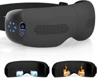 HuBDIC szemmasszírozó melegítő és hűtő funkcióval, 3D légpárnás vibrációs masszázs sötét karikákra 1