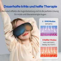 HuBDIC szemmasszírozó melegítő és hűtő funkcióval, 3D légpárnás vibrációs masszázs sötét karikákra 2