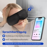 HuBDIC szemmasszírozó melegítő és hűtő funkcióval, 3D légpárnás vibrációs masszázs sötét karikákra 4