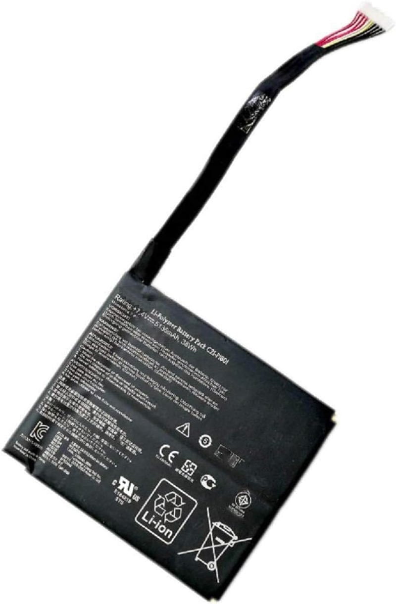 HUBEI 7.4V 38Wh 5100mAh C21-P1801 Lítium-ion Akkumulátor ASUS Transformer AiO P1801 Tablethez - Fekete, Kompatibilis Csereakku