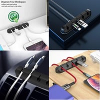 HUBEI Öntapadós Kábel Rögzítő Klipek 5db - Kábel Szervező Vezetékekhez 7
