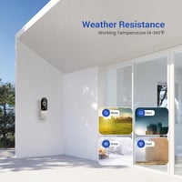 Bezdrôtový video zvonček s kamerou HubFlashy 1080p, AI detekcia pohybu, obojsmerný prenos zvuku, nočné videnie, 2,4G WiFi, cloudové úložisko, interiérová jednotka 8