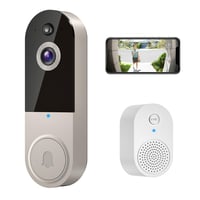 Bezdrôtový video zvonček s kamerou HubFlashy 1080p, AI detekcia pohybu, obojsmerný prenos zvuku, nočné videnie, 2,4G WiFi, cloudové úložisko, interiérová jednotka 1