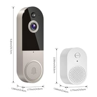 Bezdrôtový video zvonček s kamerou HubFlashy 1080p, AI detekcia pohybu, obojsmerný prenos zvuku, nočné videnie, 2,4G WiFi, cloudové úložisko, interiérová jednotka 9