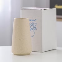 Keramická váza HUBUISH béžová 15 cm, minimalistická boho dekorácia, kvetinová váza do obývačky a spálne, moderná stolová dekorácia v škandinávskom štýle 8
