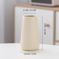 Keramická váza HUBUISH béžová 15 cm, minimalistická boho dekorácia, kvetinová váza do obývačky a spálne, moderná stolová dekorácia v škandinávskom štýle 5