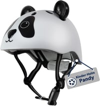 HUDORA Gyerek Sisak Állat Motívummal XXS XS Méret Bicikli Roller Egyensúlyozó Kerékpár - 44-47 cm, white-black 1