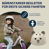 HUDORA Gyerek Sisak Állat Motívummal XXS XS Méret Bicikli Roller Egyensúlyozó Kerékpár - 48-52 cm, mokka 6