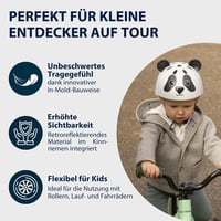 HUDORA Gyerek Sisak Állat Motívummal XXS XS Méret Bicikli Roller Egyensúlyozó Kerékpár - 44-47 cm, white-black 6