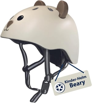 Detská cyklistická prilba HUDORA 84910 so zvieracím motívom – moka – 44-47 cm (XXS/XS)