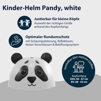 HUDORA Gyerek Sisak Állat Motívummal XXS XS Méret Bicikli Roller Egyensúlyozó Kerékpár - 44-47 cm, white-black 2
