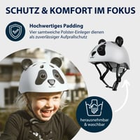 Detská cyklistická prilba HUDORA Pandy, veľkosť XS – Detská prilba s motívom pandy na odrážadlo, kolobežku a bicykel – Pre dievčatá aj chlapcov 5