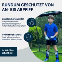 Apărători de tibie HUDORA cu protecție pentru gleznă - Apărători de fotbal din spumă pentru copii și tineri, mărimea L, gri 2