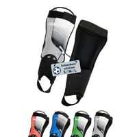 Apărători de tibie HUDORA cu protecție pentru gleznă - Apărători de fotbal din spumă pentru copii și tineri, mărimea L, gri 1