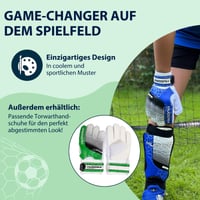 Apărători de tibie HUDORA cu protecție pentru gleznă - Protecții din spumă pentru fotbal, mărimea M, Verde - Echipament de fotbal pentru copii și tineri 5