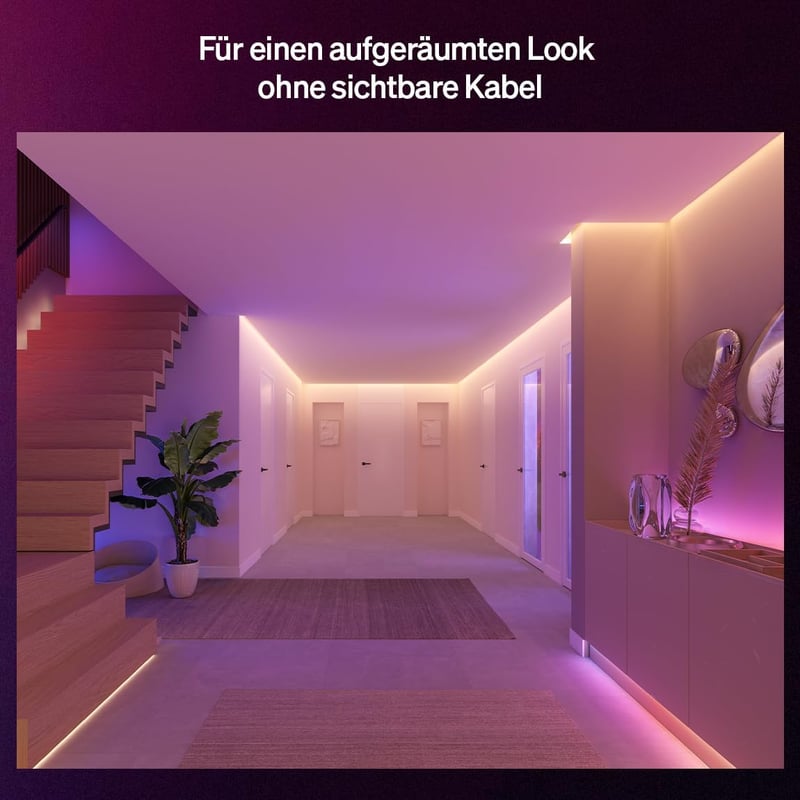 Hue Flux 5 méter LED szalag bővítés, színes légkör, alkalmazás és hangvezérlés