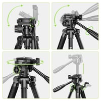 Huepar 172 cm Könnyű Hordozható Állvány Lézerszinthez, 3 Irányú Forgófejjel, Libellával, 1/4" és 5/8" Menetes Csatlakozással 8