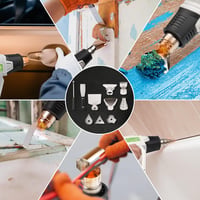 Huepar Tools 2300W digitális hőlégfúvó 50-660°C, 10 kiegészítővel, kerámia fűtőelem 7