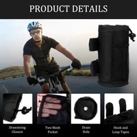 Univerzálny držiak na fľašu na bicykel Hugwait so sieťovaným vreckom a držiakom na telefón 3