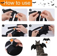 Huifengjie Denevér Szárnyak Kutyának L-es Halloween Jelmez Tökös Csengővel 4