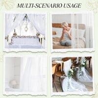 Huiguli 10m x 1.6m fehér tüll esküvői függöny, dekorációs szövet 4