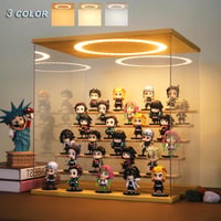 Huijintao 6 szintes akril vitrin LED világítással, figura és gyűjtőtárgy kiállító szekrény 3