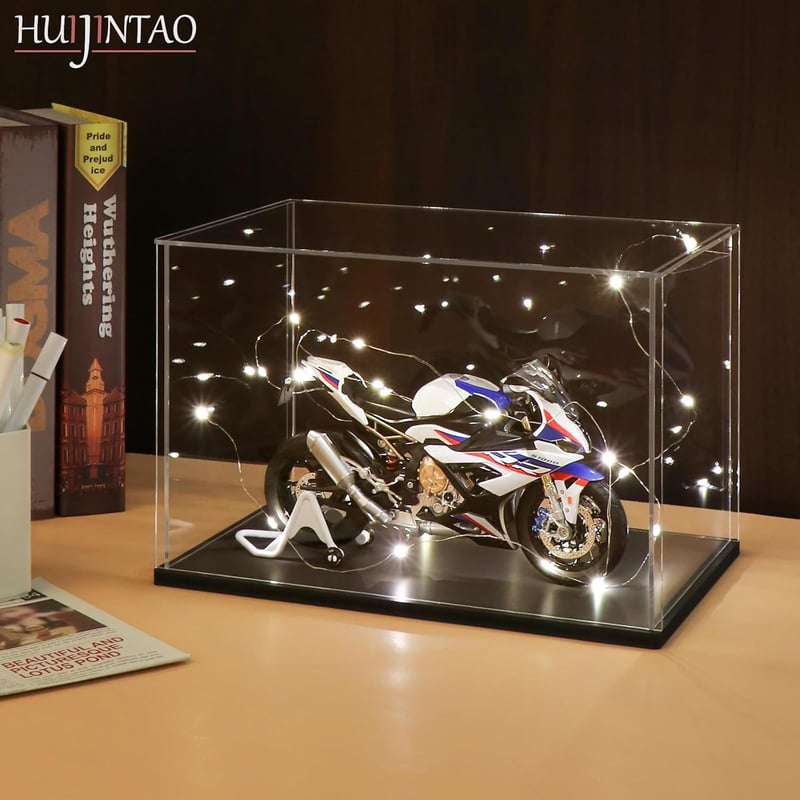 Huijintao Akril Vitrin Makett Autókhoz és Gyűjteményekhez - 60x30x20 cm Átlátszó Tárolódoboz Figurákhoz, Önösszeszerelhető Kiállítási Doboz