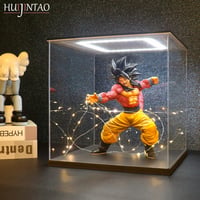 Huijintao Akril Vitrin Modellautókhoz és Figurákhoz LED Világítással - 35x35x35 cm Átlátszó Kiállítási Doboz Gyűjteményekhez Asztali Elhelye 3