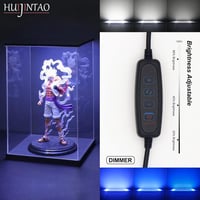 Huijintao Akril Vitrin Modellautókhoz és Figurákhoz LED Világítással - 35x35x35 cm Átlátszó Kiállítási Doboz Gyűjteményekhez Asztali Elhelye 5