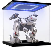 Huijintao Akril Vitrin Modellautókhoz és Figurákhoz LED Világítással - 35x35x35 cm Átlátszó Kiállítási Doboz Gyűjteményekhez Asztali Elhelye 1