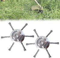 HUIKUANGEU Gyomeltávolító Drótkefe Szett (2db) - Fűkaszához, Kőburkolathoz, Járdához - 5mm és 25,4mm Furattal - Acél Gyomkefe Kertápoláshoz 1