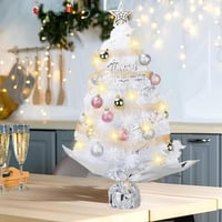 HUIKUANGEU Mini LED Karácsonyi Fa Asztali Dekoráció Otthonhoz Irodához 4