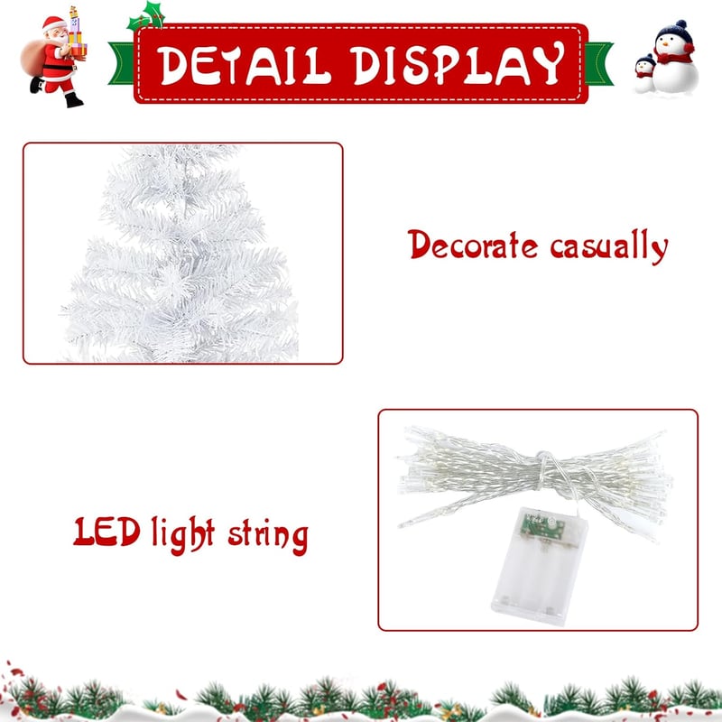HUIKUANGEU Mini LED Karácsonyi Fa Asztali Dekoráció Otthonhoz Irodához