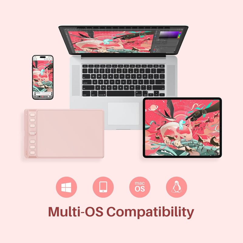 HUION Inspiroy 2S grafikus tablet 6,3x3,9 inch hordozható rajztábla 8192 nyomásszint toll