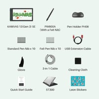 HUION Kamvas 13 Gen 3 SE grafikus tábla 13,3" kijelzővel, rajztábla PC Mac Android 9