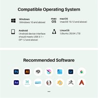 HUION Kamvas 13 Gen 3 SE grafikus tábla 13,3" kijelzővel, rajztábla PC Mac Android 8