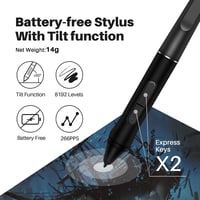 HUION KAMVAS Pro 22 grafikus rajztábla 8192 nyomásszint, toll kijelző 1